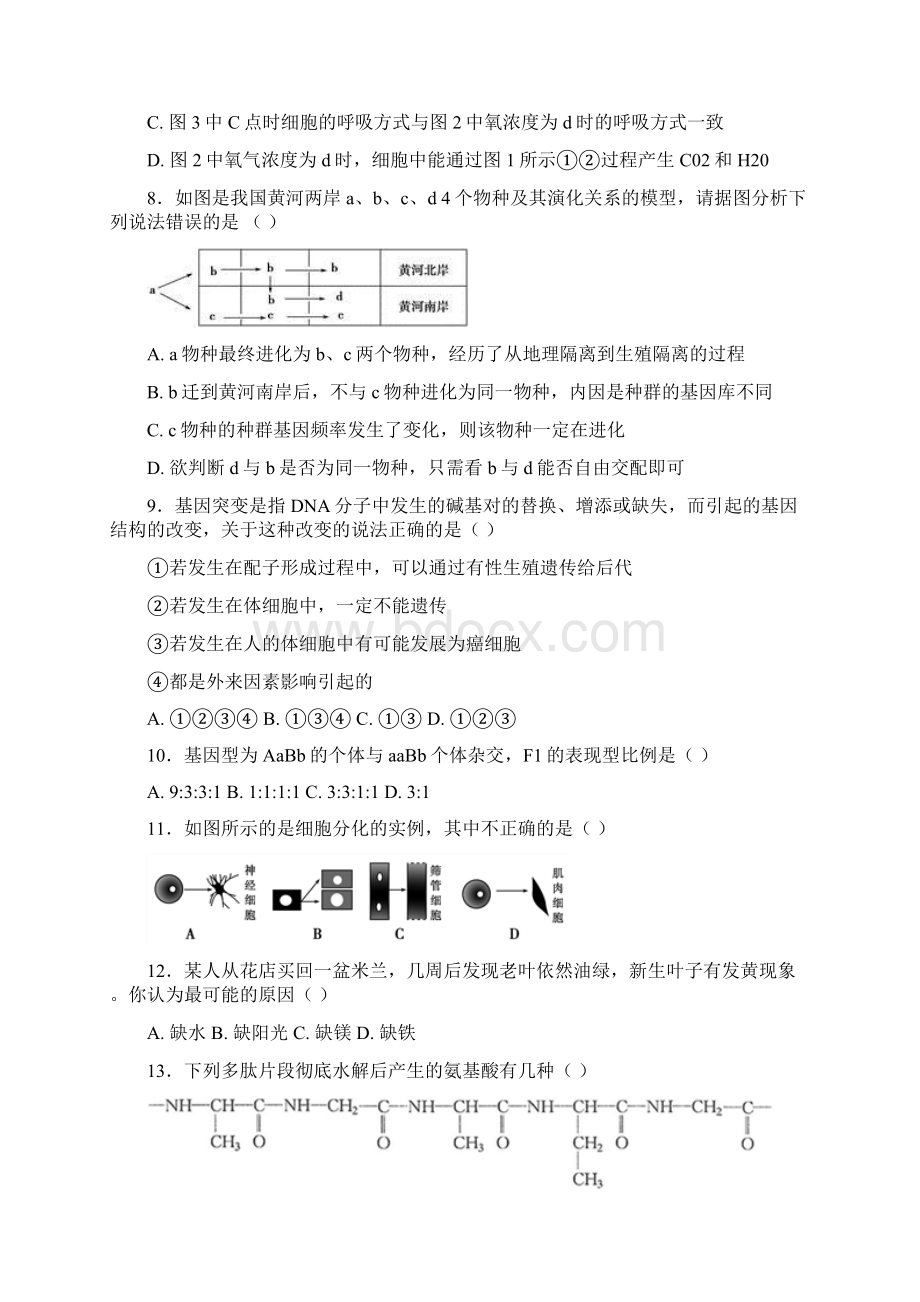 100所名校届高三高考临考保温卷生物试题解析版.docx_第3页