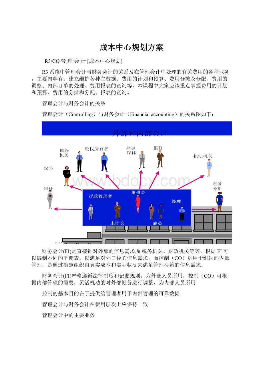 成本中心规划方案Word格式文档下载.docx