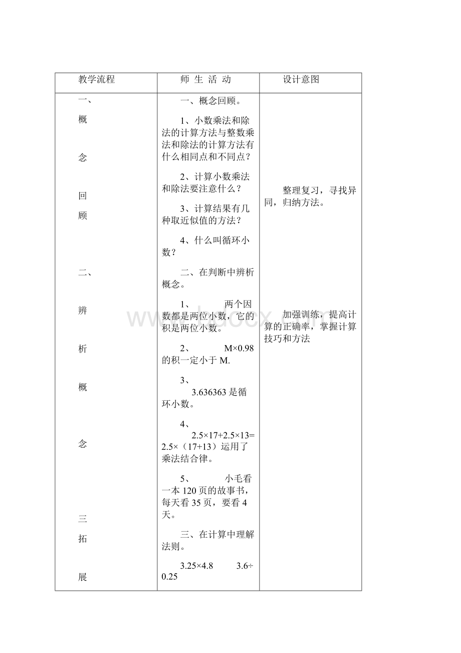 五年级数学上册总复习教案Word文档下载推荐.docx_第2页