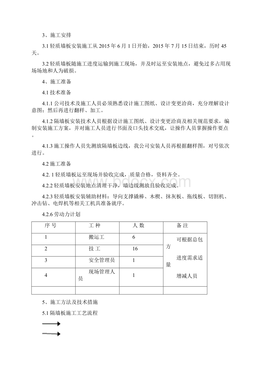 轻质隔墙板施工方案汇总Word格式文档下载.docx_第3页