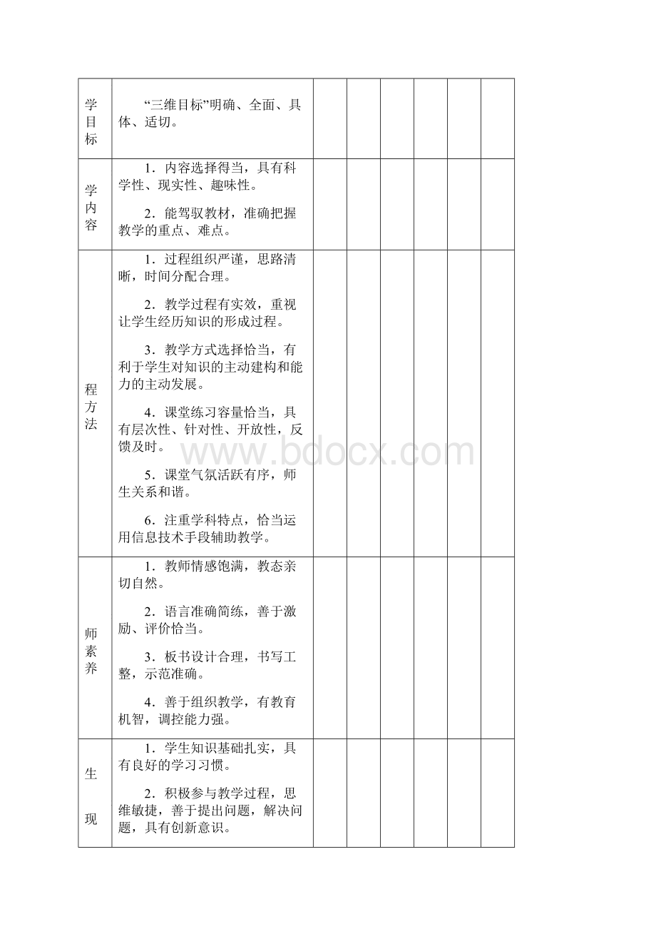 小学语文学科课堂教学评价表征求意见.docx_第3页