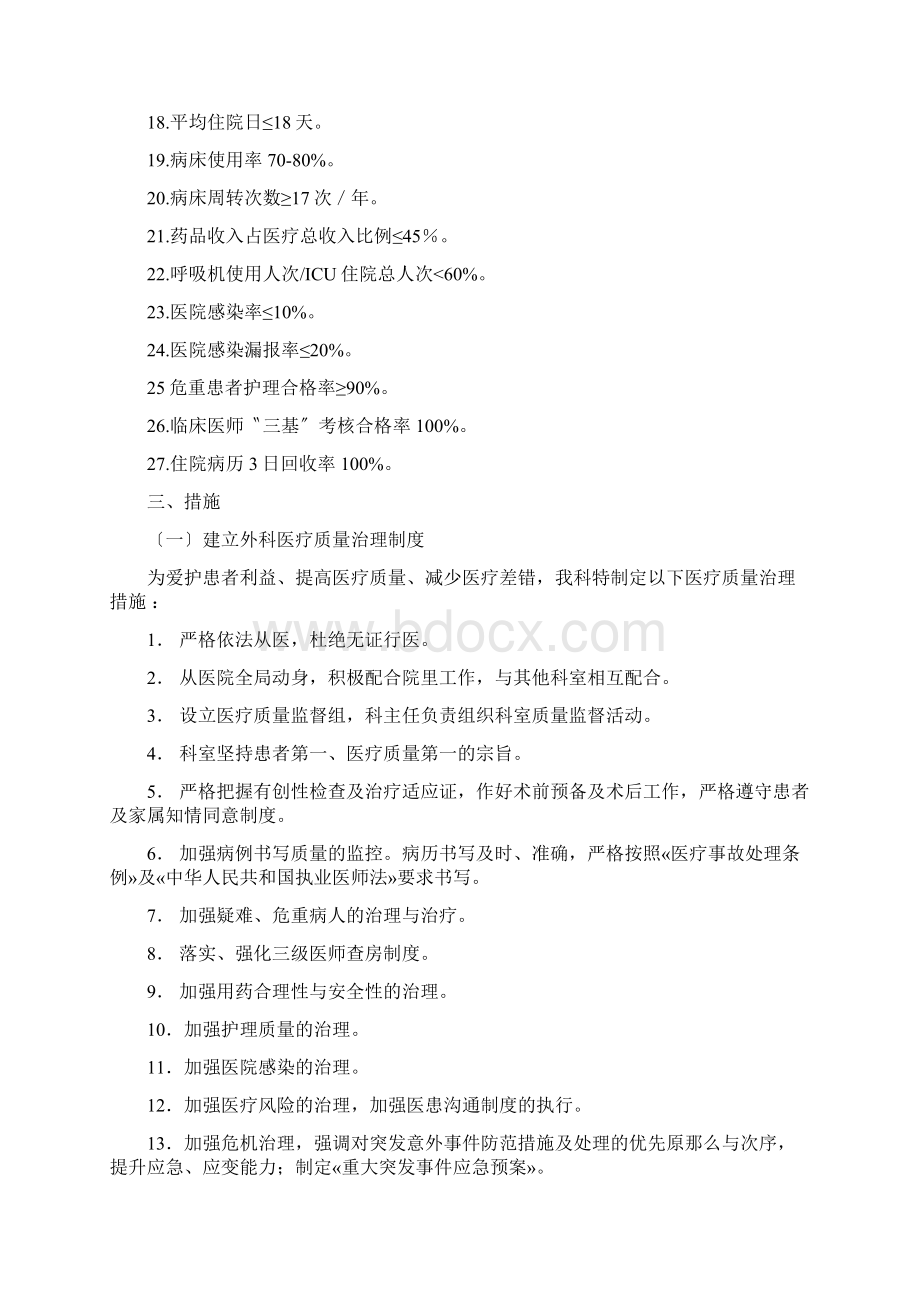 外科医疗质量管理与持续改进方案文档格式.docx_第2页