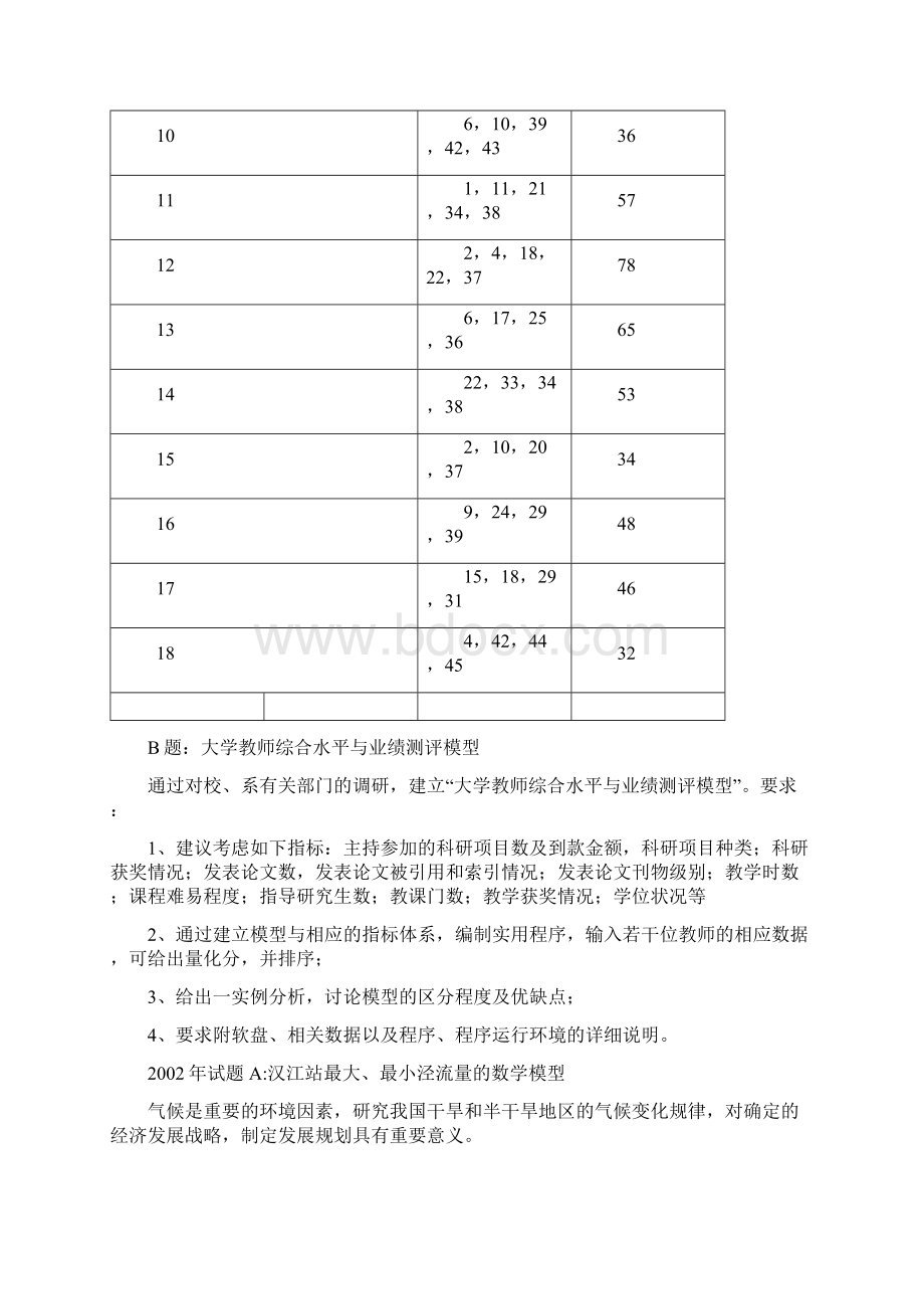 西北工业大学校内数学建模竞赛试题集锦Word文件下载.docx_第2页