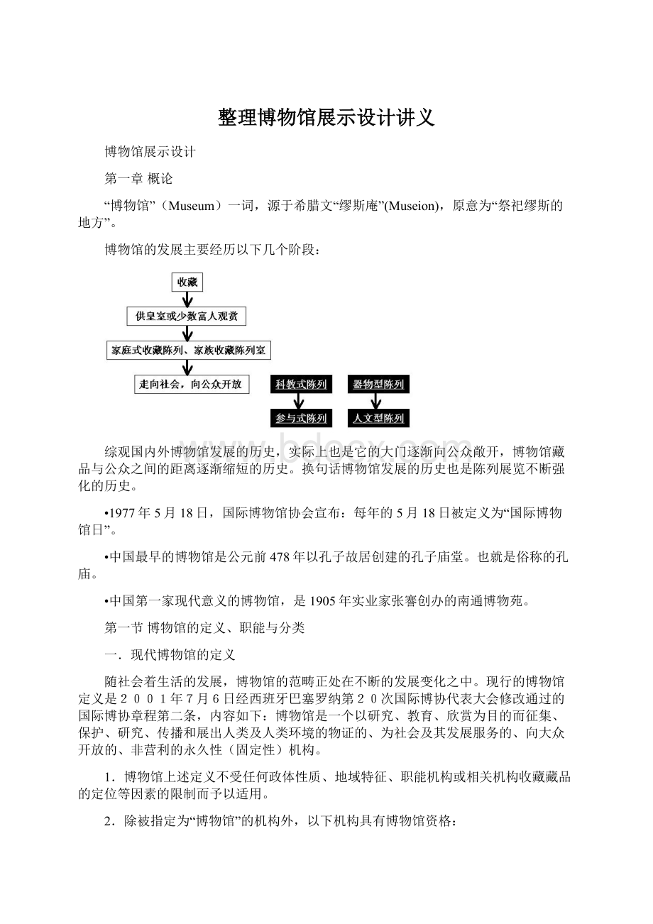 整理博物馆展示设计讲义Word下载.docx