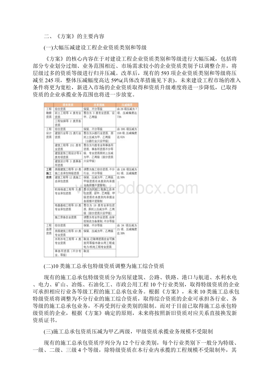 建设工程企业资质管理制度改革方案解读最新版文档格式.docx_第2页