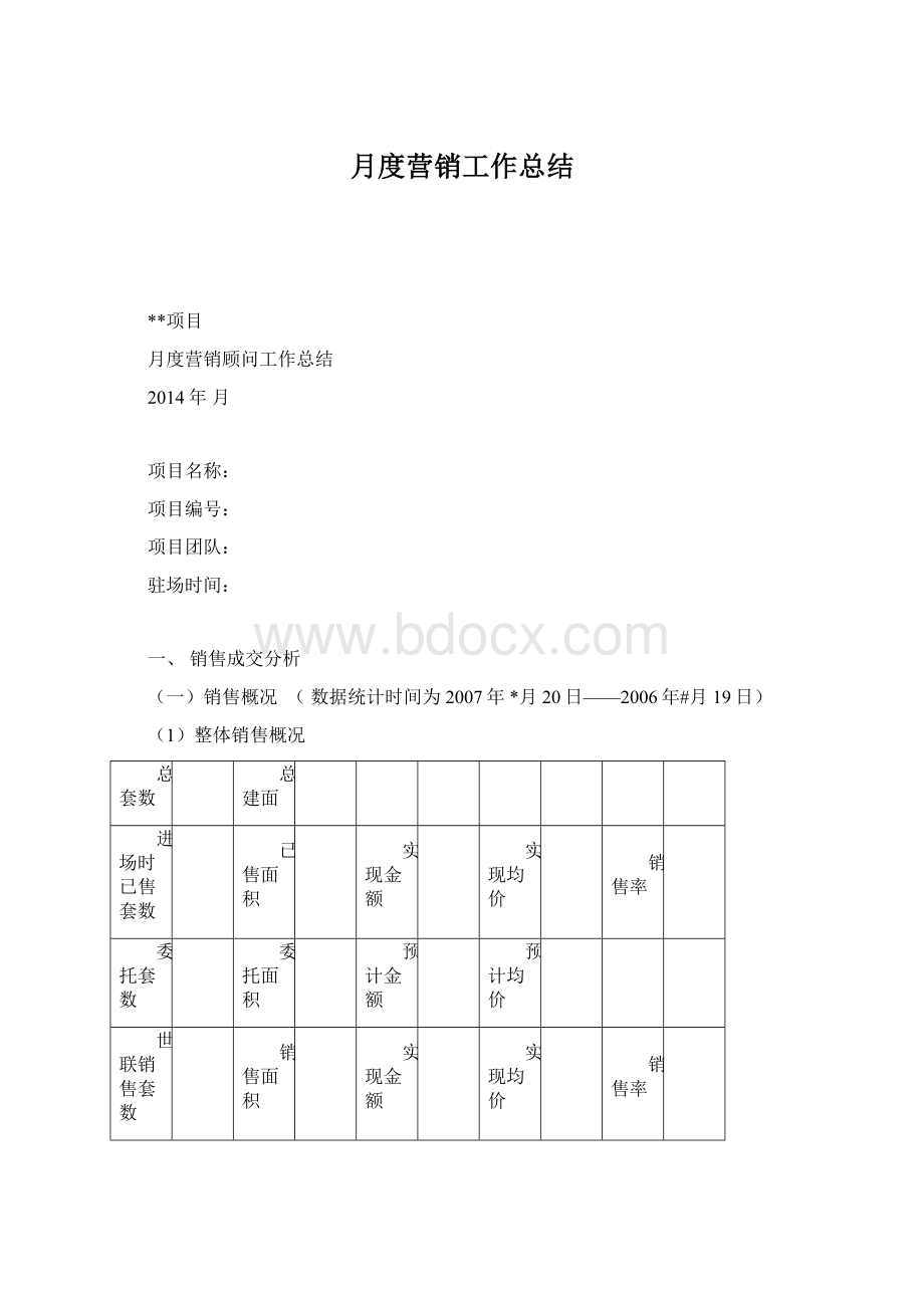 月度营销工作总结Word下载.docx_第1页