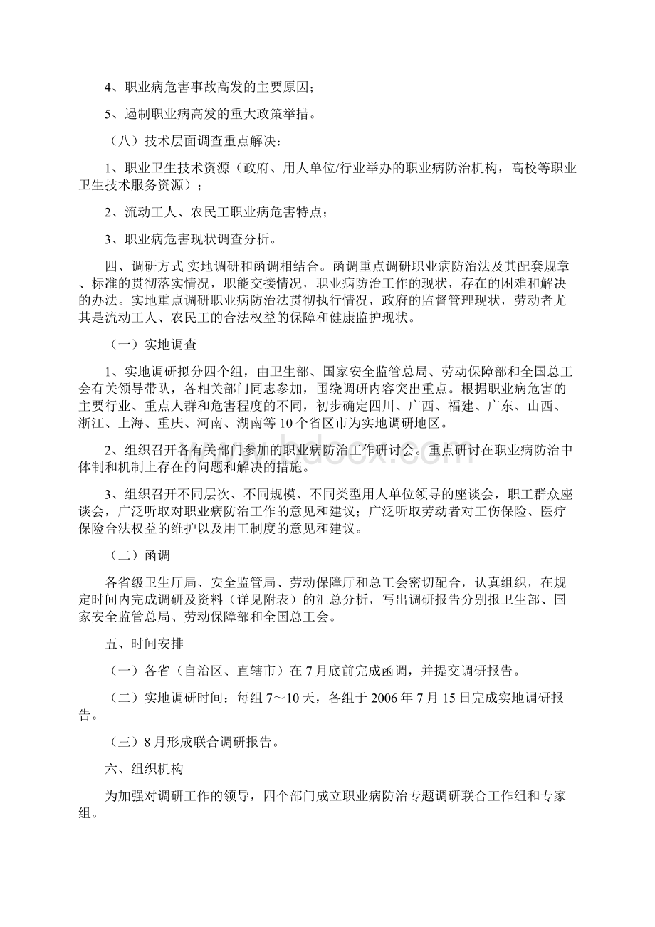 职业病防治工作专题调研方案.docx_第3页