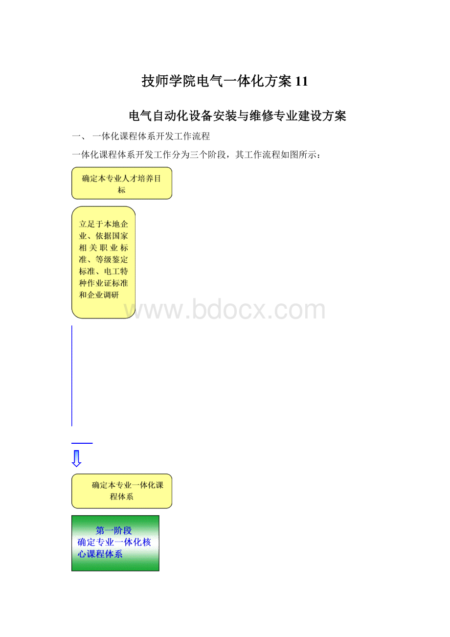 技师学院电气一体化方案11Word文档下载推荐.docx