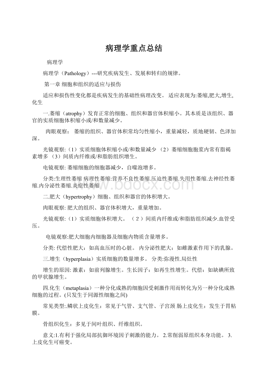 病理学重点总结文档格式.docx_第1页