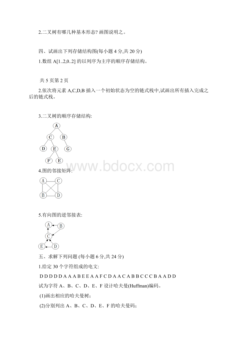 网计专升本数据结构试题模A.docx_第3页