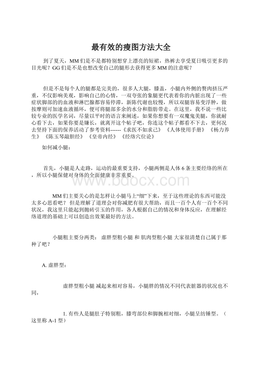 最有效的瘦图方法大全文档格式.docx_第1页