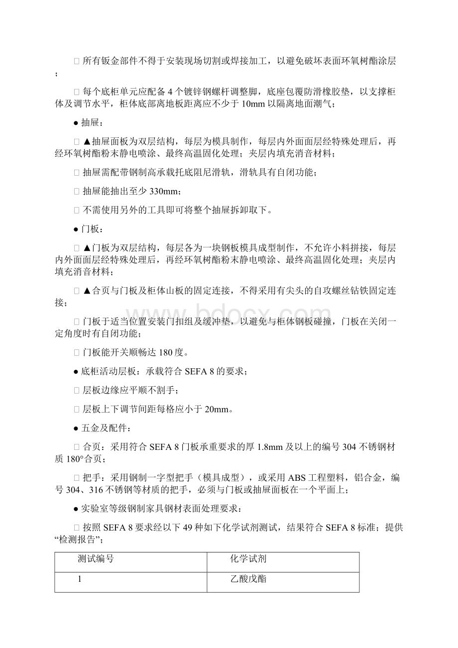 实验室专用家具及配套设施的材质和规格要求.docx_第2页