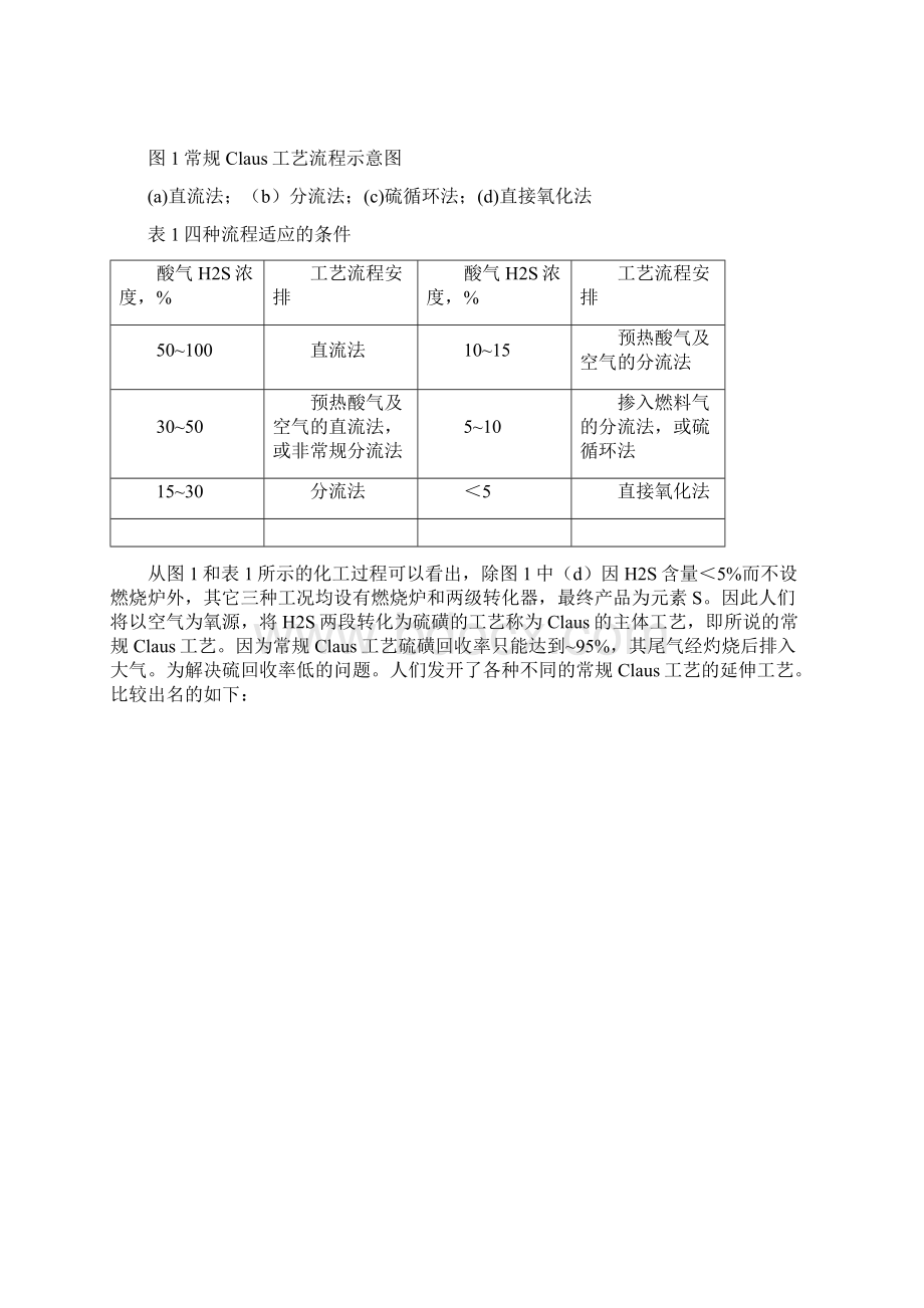 常规克劳斯和尾气处理工艺及其催化剂的研究进展.docx_第2页