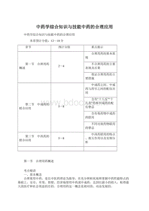 中药学综合知识与技能中药的合理应用.docx