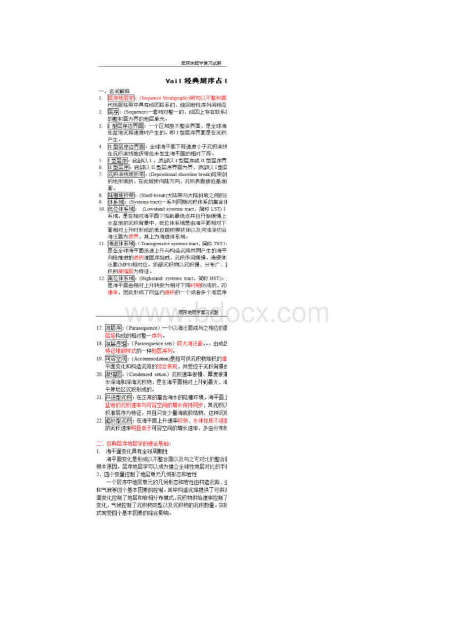 层序地层学模式图及复习试题Word文档下载推荐.docx_第2页