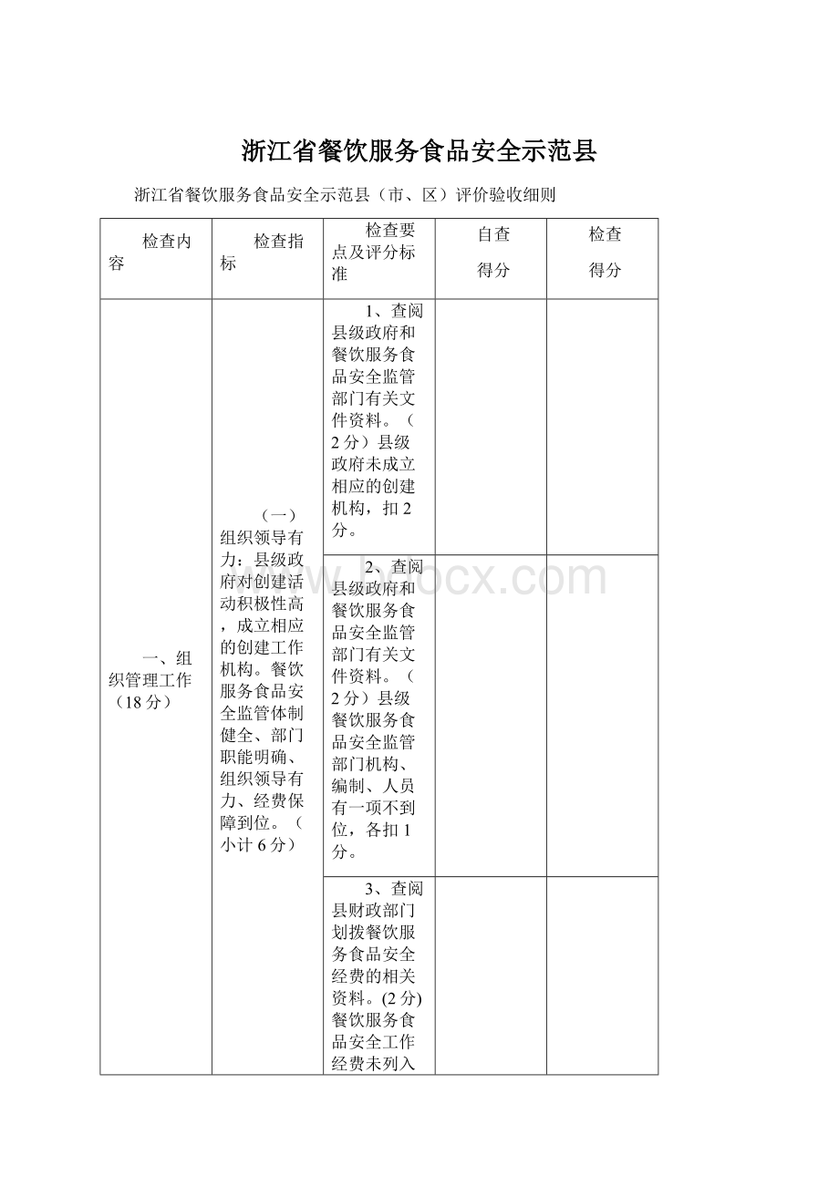 浙江省餐饮服务食品安全示范县Word文档格式.docx_第1页