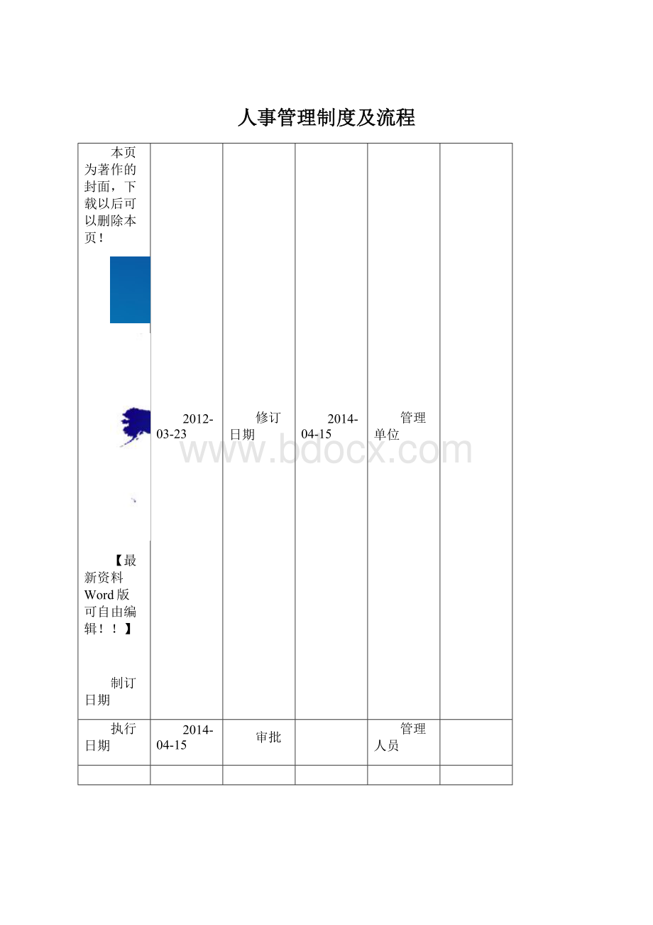 人事管理制度及流程Word格式.docx