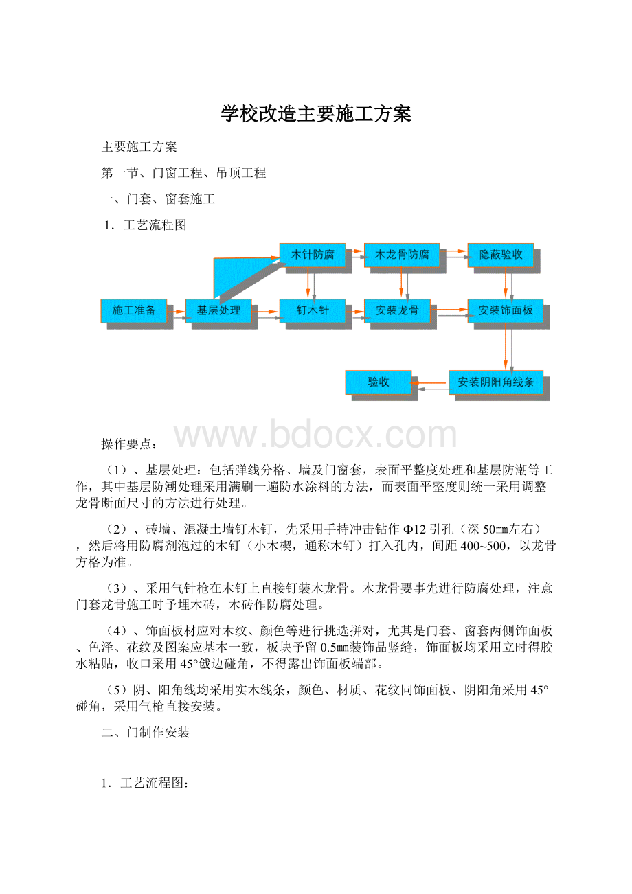 学校改造主要施工方案.docx