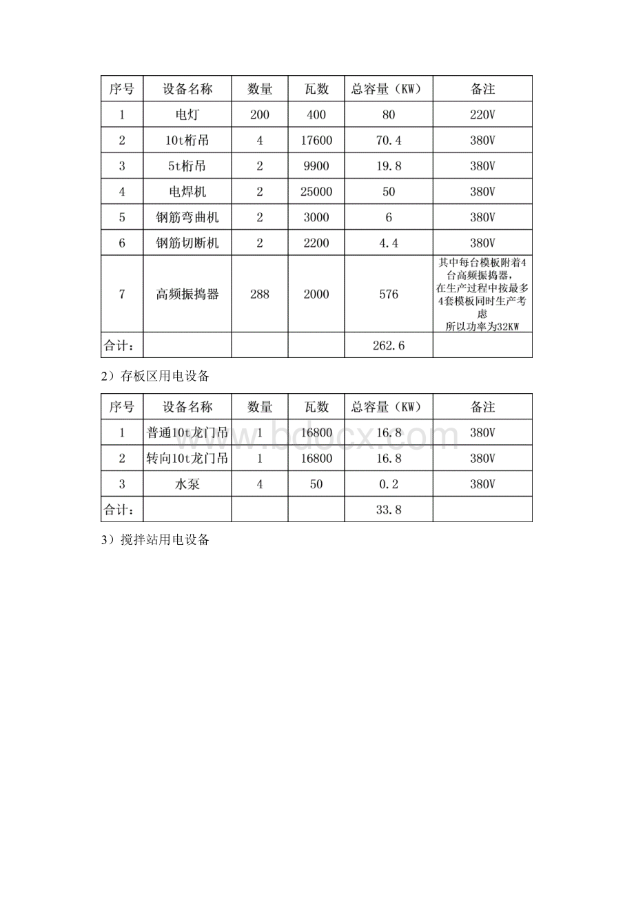 轨道板厂施工用电方案详细Word文件下载.docx_第3页