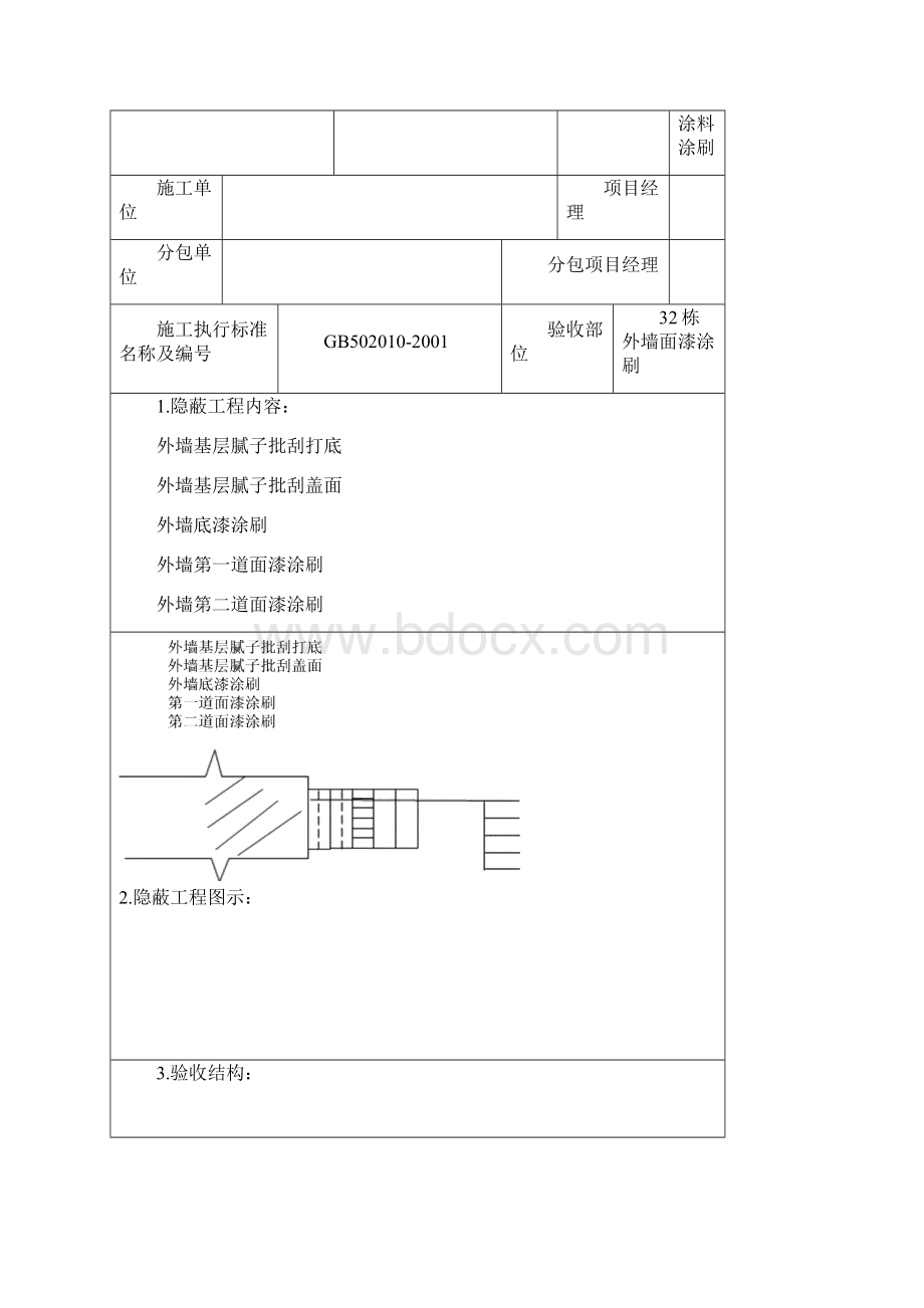 外墙涂料审批表申请表验收记录表Word下载.docx_第2页