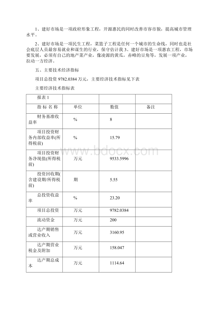 最新版农副产品批发市场一期建设项目可行性研究报告Word文档下载推荐.docx_第3页