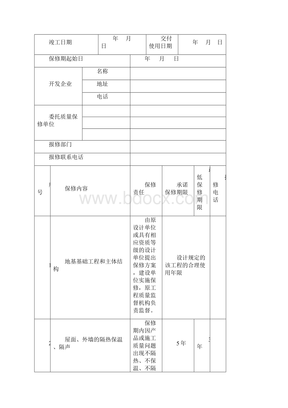 住宅质量保证书.docx_第3页