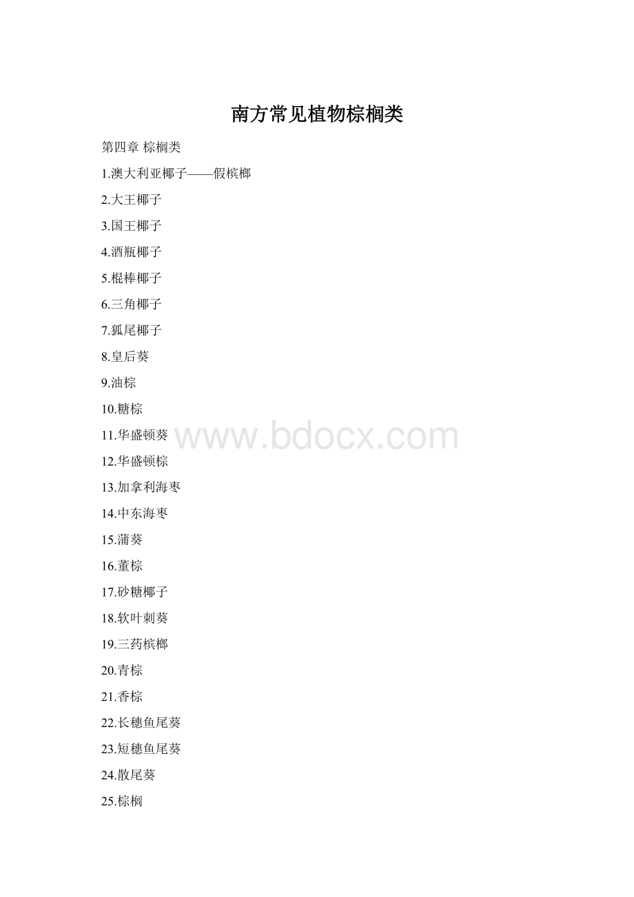 南方常见植物棕榈类.docx