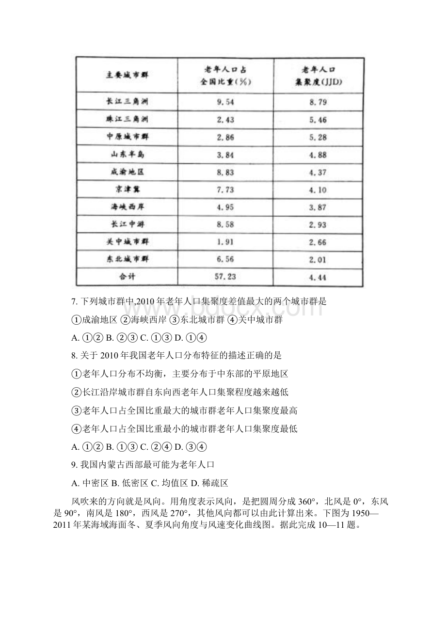 高考《考试大纲》猜题卷全国卷IIIII第三套文综地理试题含答案.docx_第3页