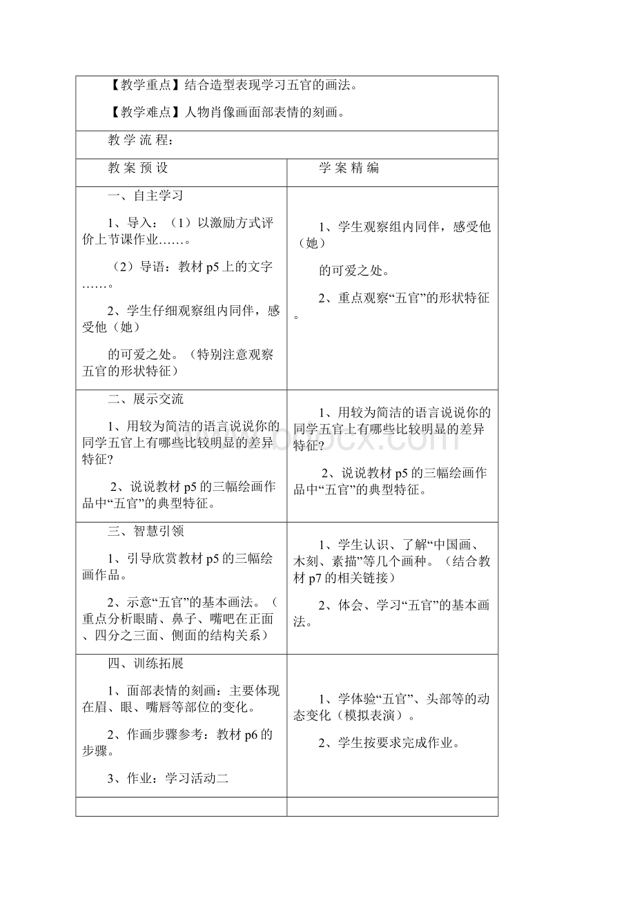 最新湘教版最新七年级美术上册教案全册Word文件下载.docx_第3页