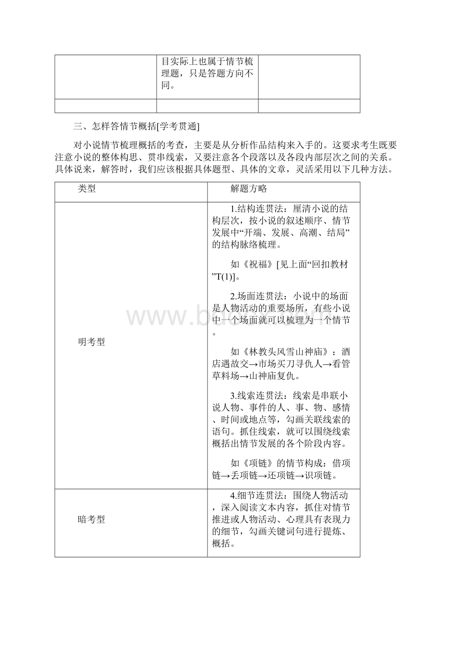 版高考语文一轮复习专题八文学类文本一小说阅读第2讲以理清脉络为思维主线全取情节题.docx_第3页