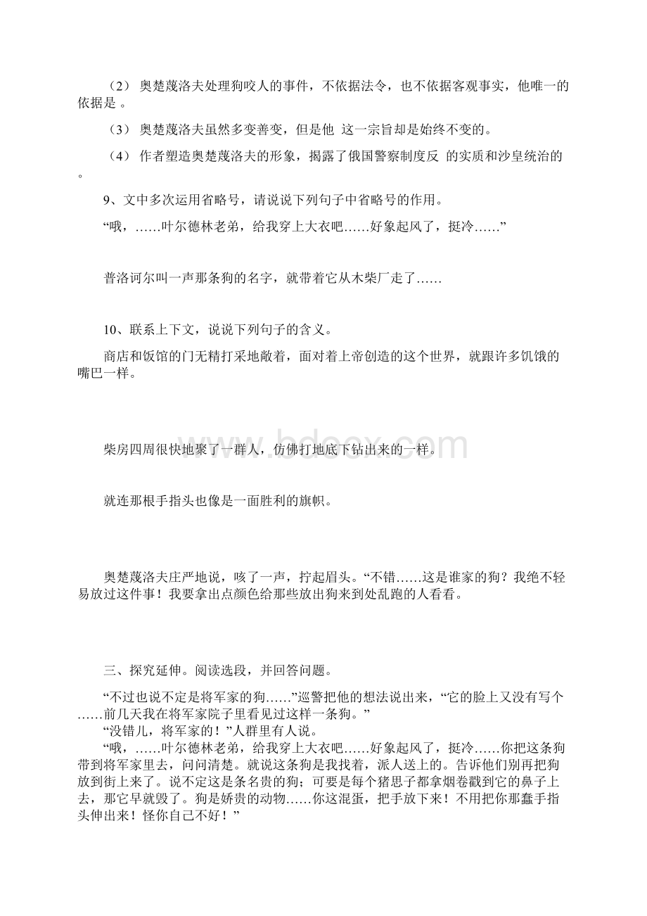 九年级语文变色龙同步练习Word文件下载.docx_第3页