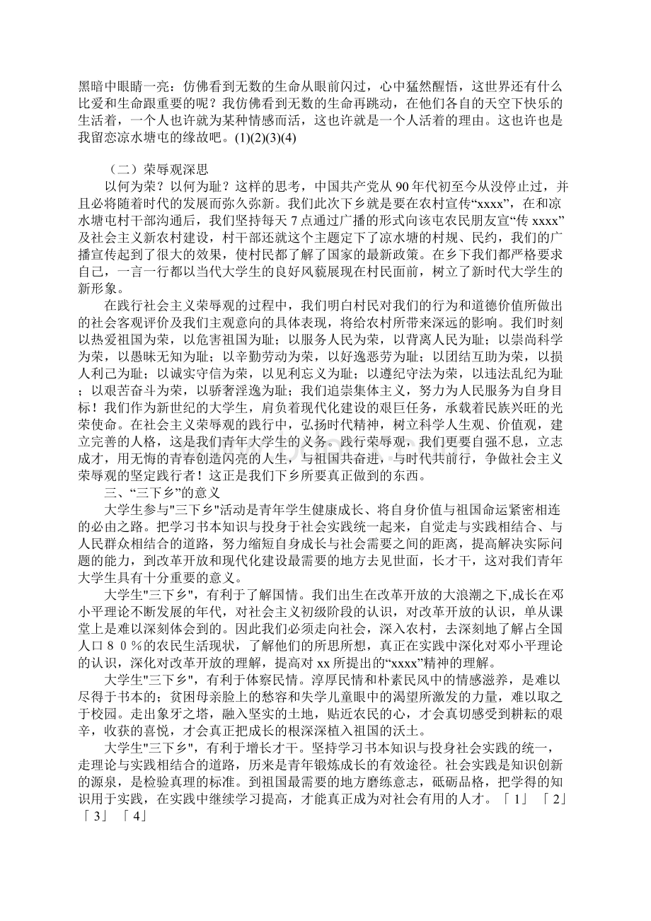 大学生暑期三下乡实践报告范文.docx_第3页