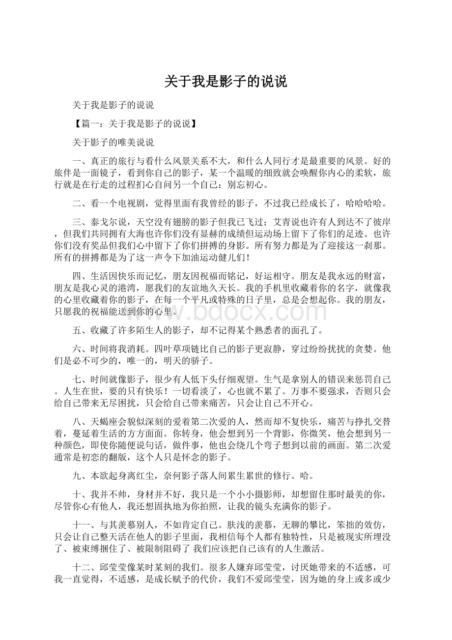 关于我是影子的说说.docx