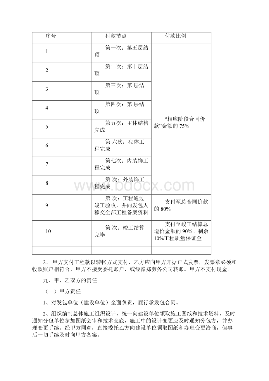 建筑工程施工承包合同模板安装.docx_第3页