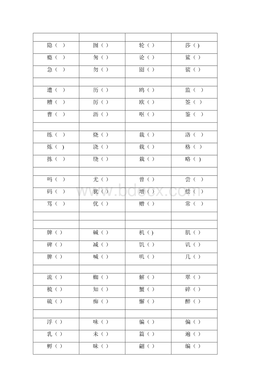 人教版五年级上册语文形近字组词训练大全.docx_第2页