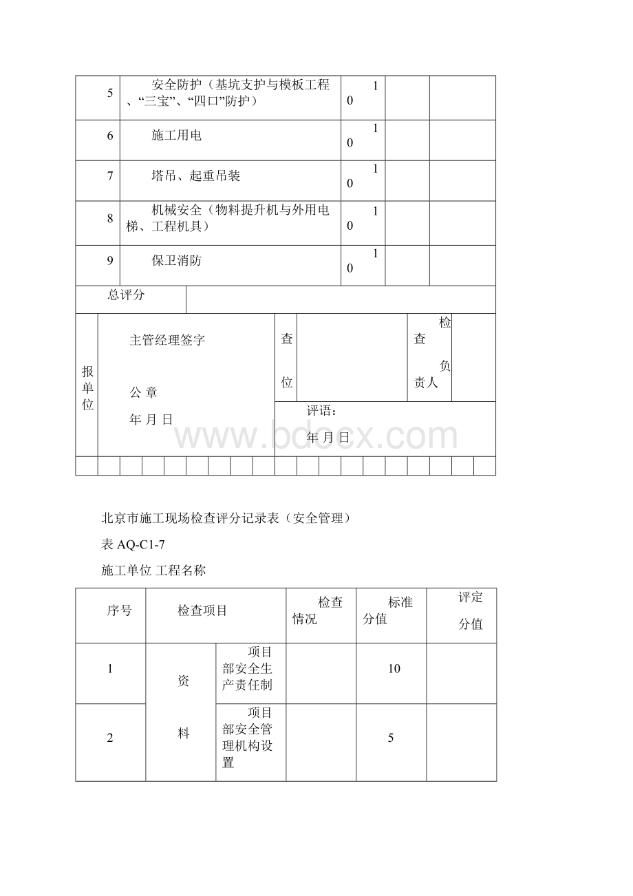北京市文明安全工地检查评分表AQC16至16.docx_第2页