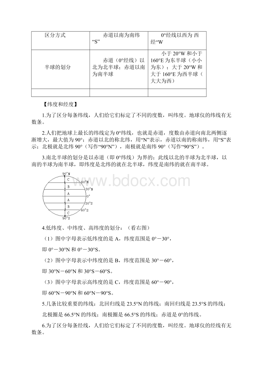 七年级上地理复习资料商务星球版Word格式文档下载.docx_第3页