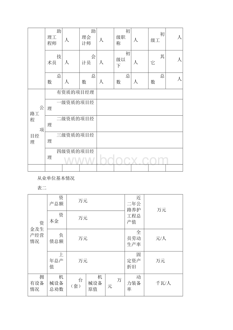 公路养护工程施工从业单位资质申请表.docx_第3页