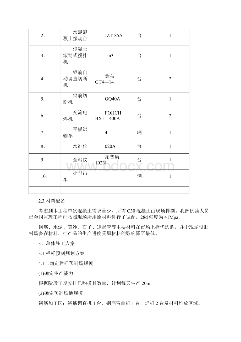 大沽河栏杆预制及安装.docx_第2页