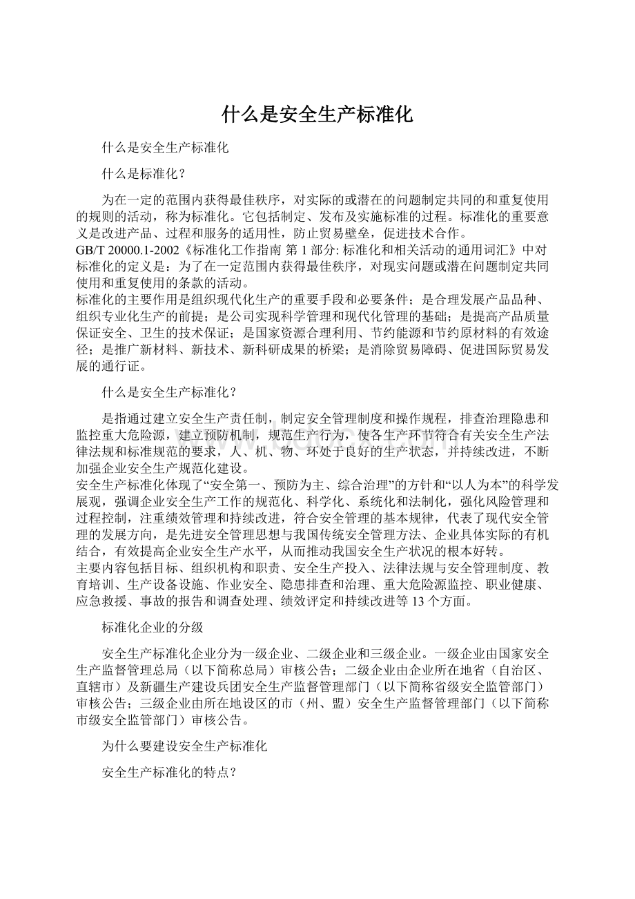 什么是安全生产标准化Word文件下载.docx_第1页