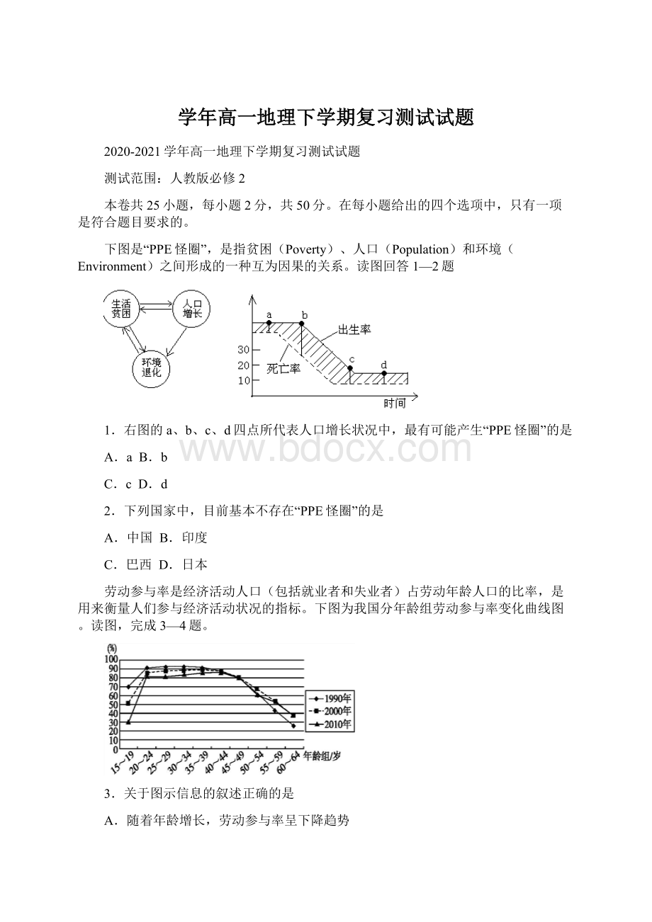 学年高一地理下学期复习测试试题文档格式.docx_第1页