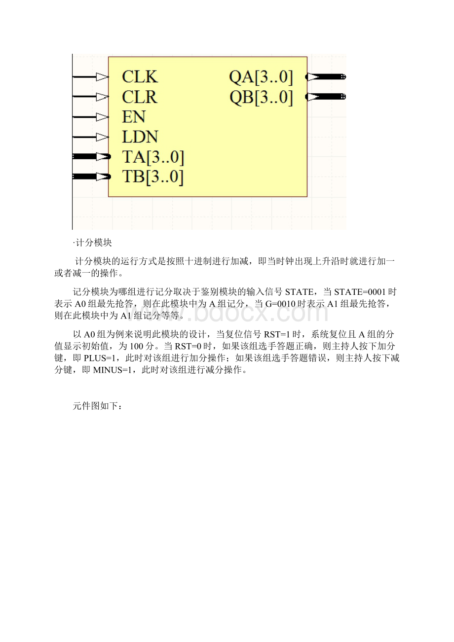 EDA八路抢答器的设计说明书Word格式文档下载.docx_第3页