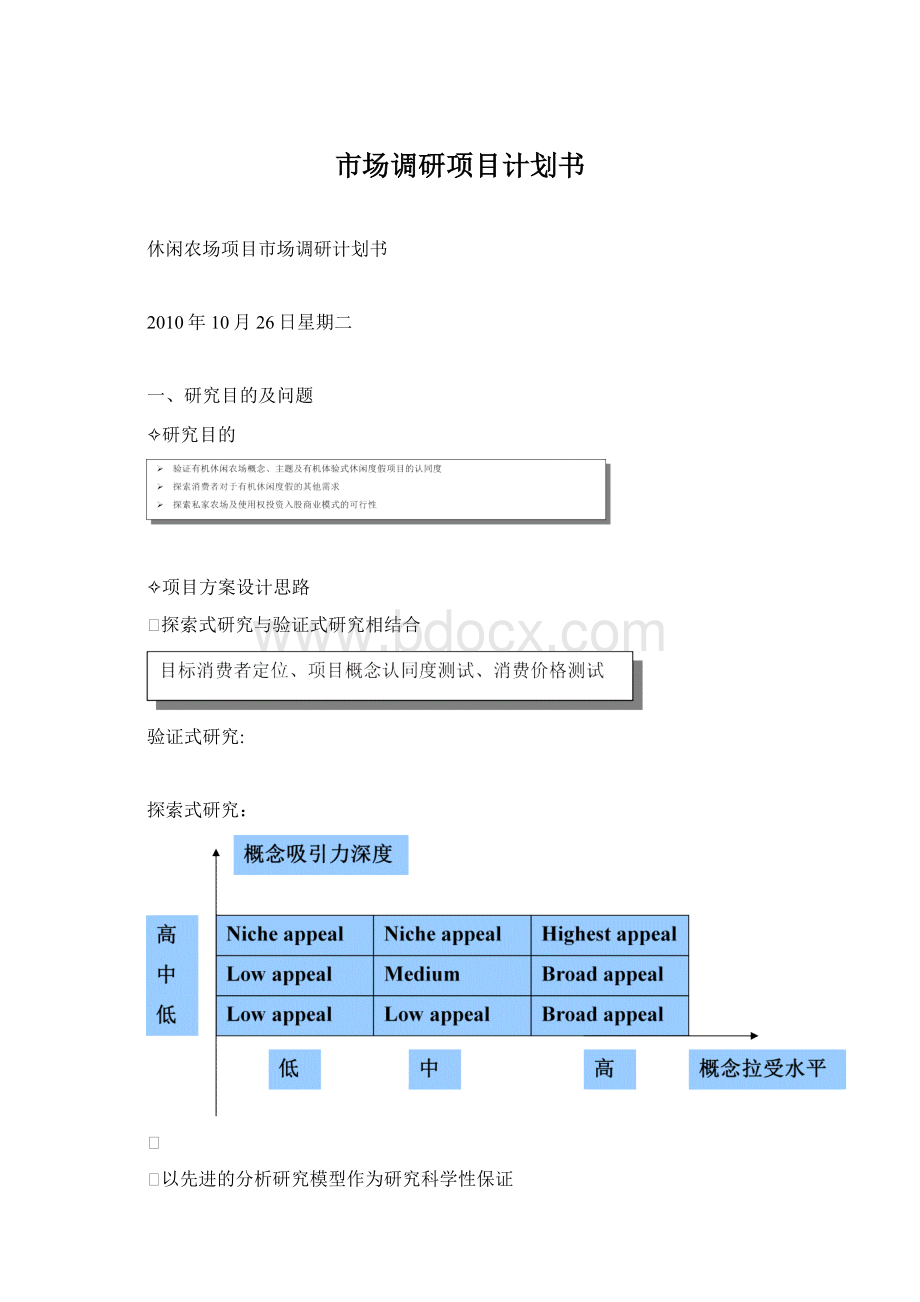 市场调研项目计划书.docx