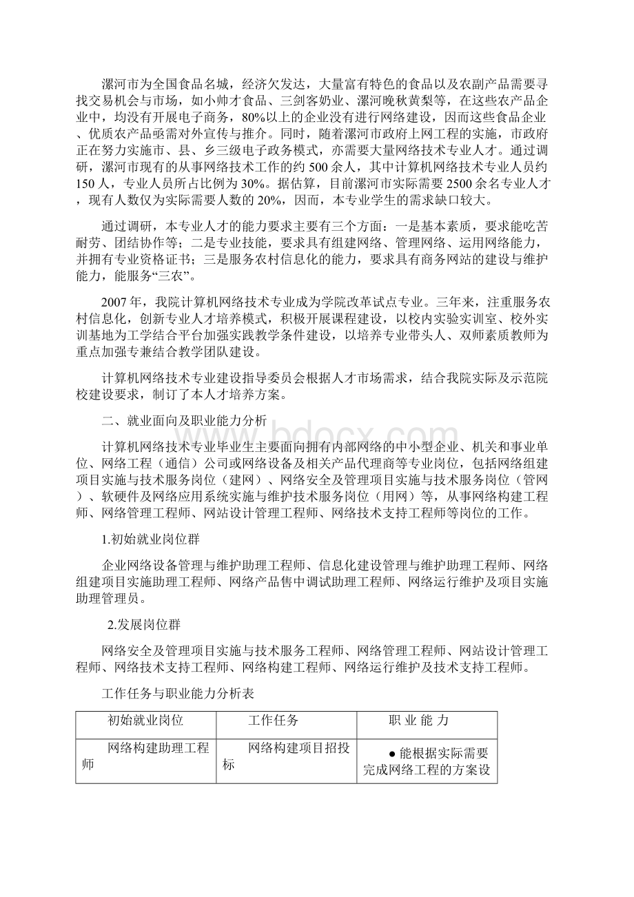 计算机网络技术专业人才培养方案215.docx_第3页