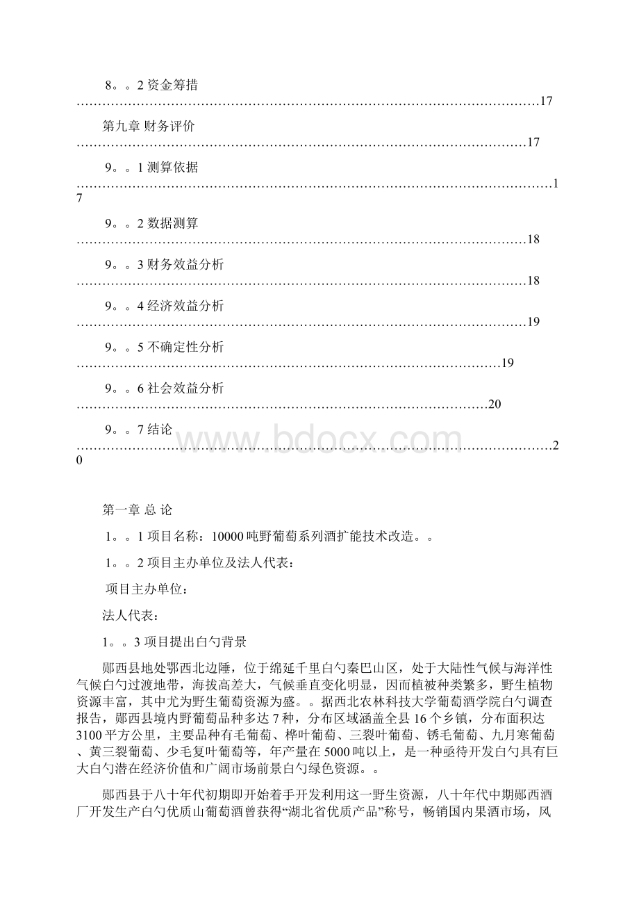 精撰10000吨野葡萄系列酒扩能技术改造项目可行性研究报告.docx_第3页