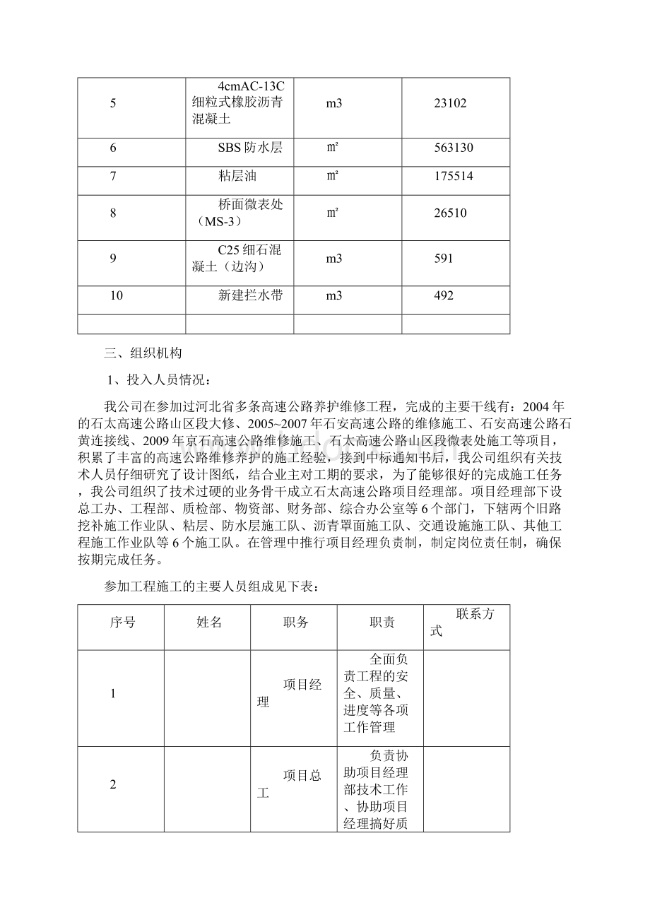 精品文档石太高速公路专项维修工程施工组织设计.docx_第2页