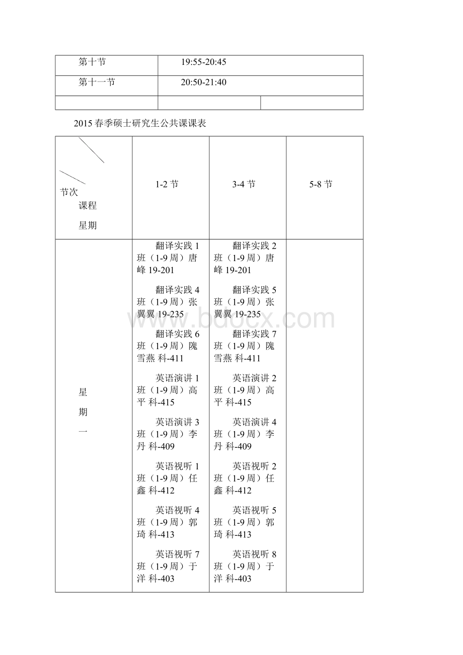 中国地质大学北京春硕士研究生课表.docx_第3页