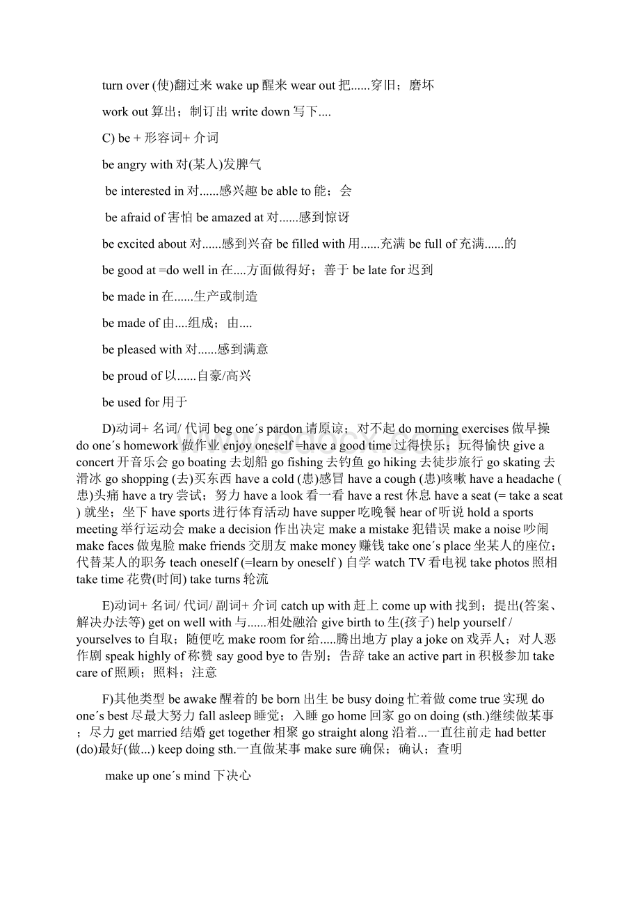 中考英语固定词组及句型搭配.docx_第3页