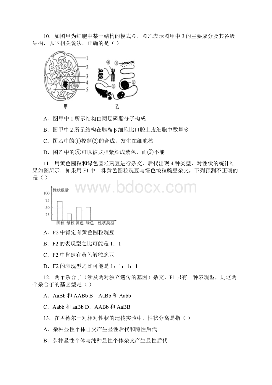 湖北省保康县学年高一生物下学期第一次月考试题Word下载.docx_第3页