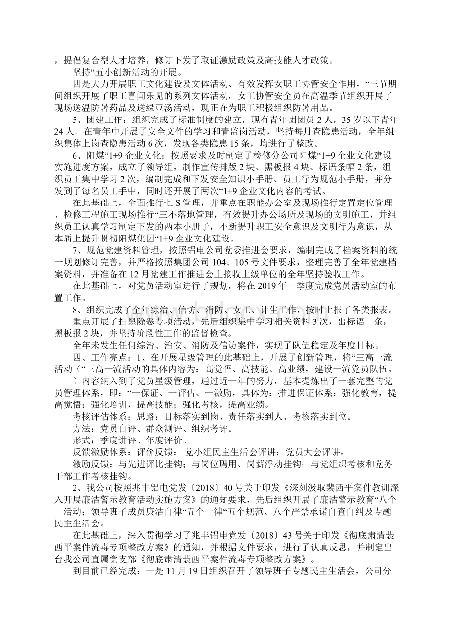 二零一八年党建工作总结分析暨二零一九年党建工作思路.docx_第3页